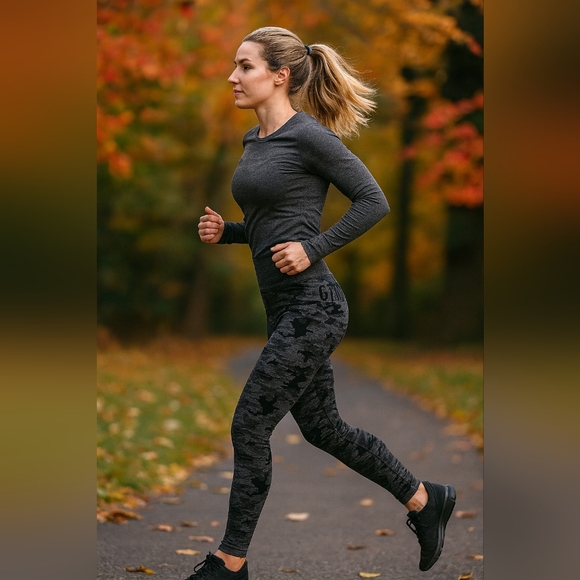 Gymshark Seamless Scrunch Butt Leggings | XS | Gray Camo - Picture 2 of 9